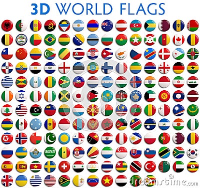 Country Flags of the World Stock Photo