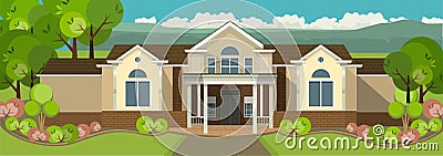 Country house Vector Illustration