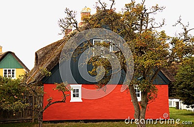 Country house with thatched roof_2 Stock Photo