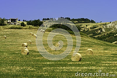 Country landscape near Castrocaro and Predappio, Emilia-Romagna Stock Photo