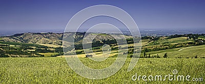 Country landscape near Meldola and Predappio, Emilia-Romagna Stock Photo