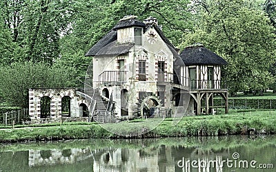 Country Mill House, Paris, France Stock Photo