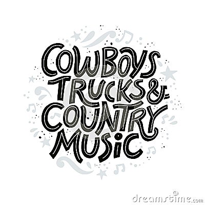 Country music festival poster vector template Vector Illustration