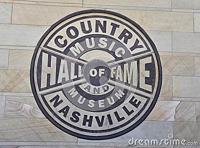 Country Music Hall of Fame and Museum Seal Editorial Stock Photo