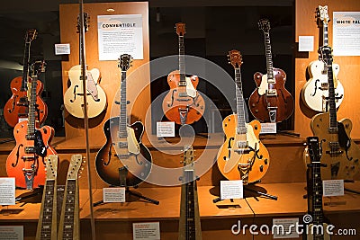 The Country Music Hall of Fame in Nashville Tennessee USA shaped like a flying Piano Keyboard Editorial Stock Photo