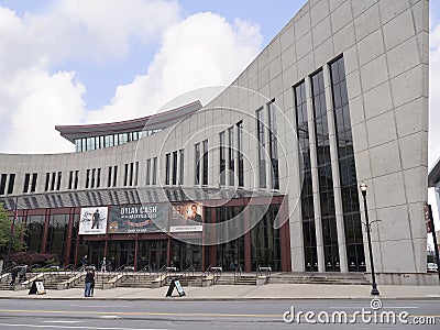 The Country Music Hall of Fame in Nashville Tennessee USA shaped like a flying Piano Keyboard Editorial Stock Photo