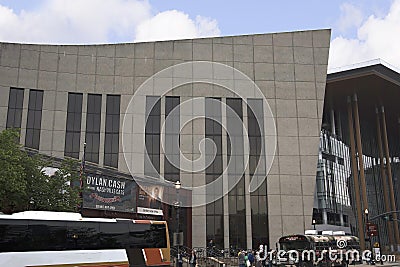 The Country Music Hall of Fame in Nashville Tennessee USA shaped like a flying Piano Keyboard Editorial Stock Photo