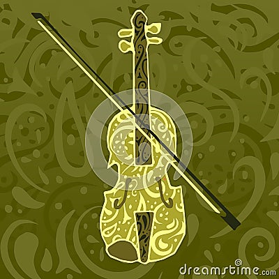 Country music pattern - fiddle Vector Illustration