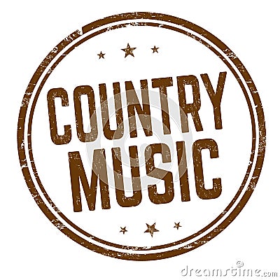 Country music sign or stamp Vector Illustration