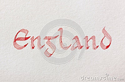 Country name. England. Stock Photo