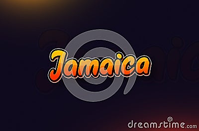 Country Name Jamaica text design Stock Photo