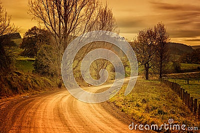 Country road in Australia Stock Photo