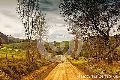 Country road in Australia Stock Photo