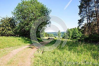 Country road near Gerolstein Luftkurort town Stock Photo
