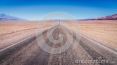 Lonely desert highway Stock Photo