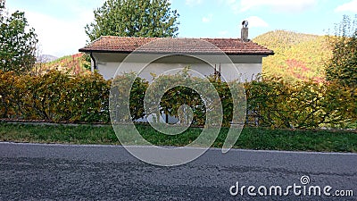 Country Roadside Home. Holiday Locations Europe Stock Photo