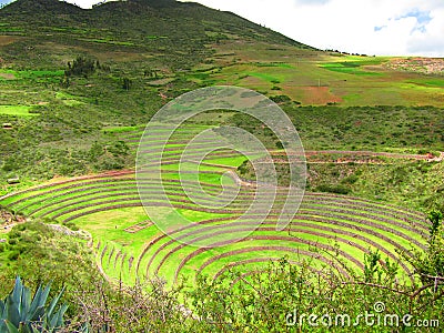 Country side of Peru, Moray in Maras Stock Photo