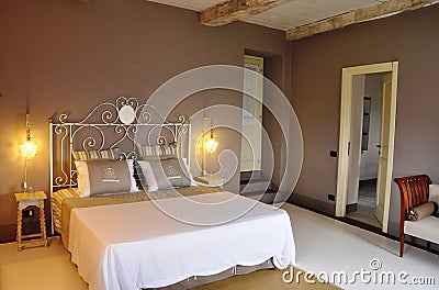 Country style bedroom Stock Photo