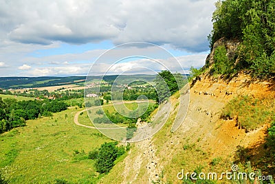Country view from a hillside Stock Photo