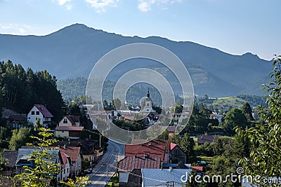 country village rooftops in Slovakia Editorial Stock Photo