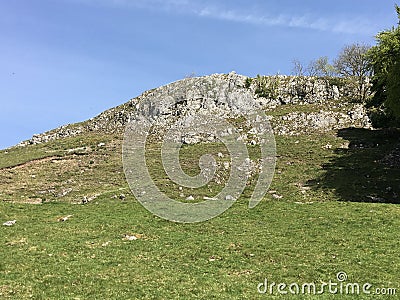 Country Walkway view in Settle, North Yorkshire, England on a sunny day Stock Photo