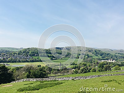 Country Walkway view in Settle, North Yorkshire, England on a sunny day Stock Photo