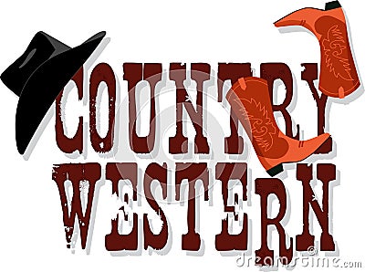 Country Western banner Vector Illustration