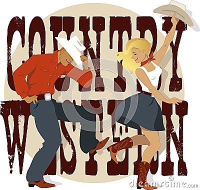 Country Western Vector Illustration