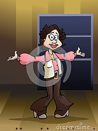 Country woman dancing Stock Photo