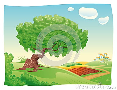 Countryside. Vector Illustration