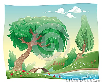 Countryside. Vector Illustration