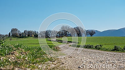 Countryside around the town of Montefalco in Umbria Italy. Stock Photo