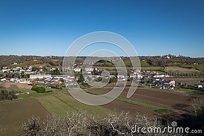 The countryside and the city Stock Photo