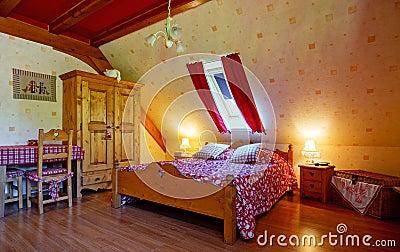 Countryside house comfortable interior in alsacien style Stock Photo