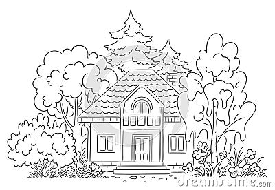 Countryside house Vector Illustration