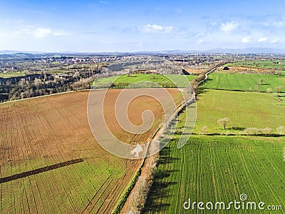 Countryside landscape of Castel Sant Elia, in the province of Vi Stock Photo