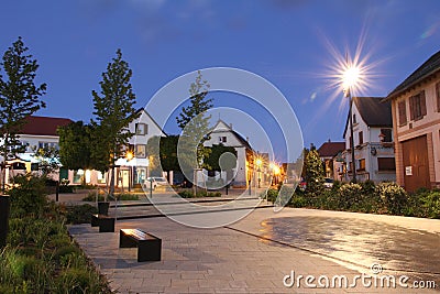 Countryside by night Stock Photo