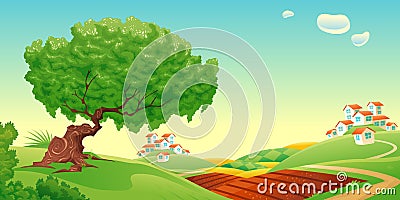 Countryside. Vector Illustration