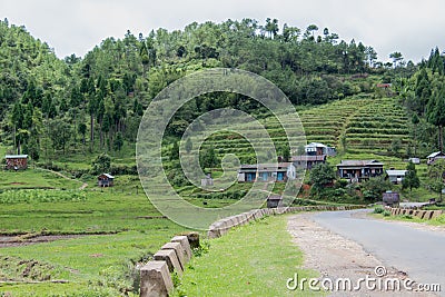 Countryside View Mawsynram, India Stock Photo