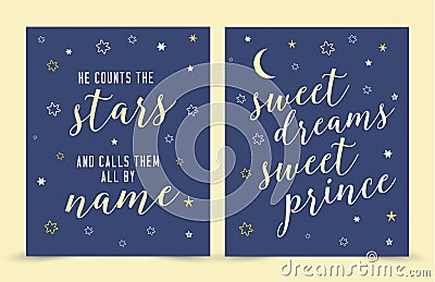 He Counts the Stars and Calls them By Name; sweet dreams sweet prince! Stock Photo