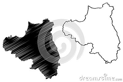 County Londonderry map vector Vector Illustration