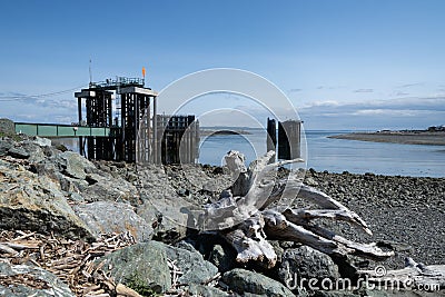 Empty dock at the Port Townsend Ferry in Washington State, to get from Whidbey Island Editorial Stock Photo