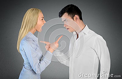 Couple argue Stock Photo