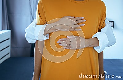 Couple asian young teen hugging warm in lovely and romantic moment together,Valentines day concept,First love Stock Photo