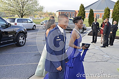 Couple attends a ROTC dance at Fairmont Heights, Maryland Editorial Stock Photo