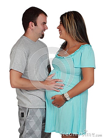 Couple awaiting baby Stock Photo