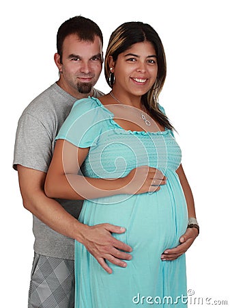 Couple awaiting baby Stock Photo