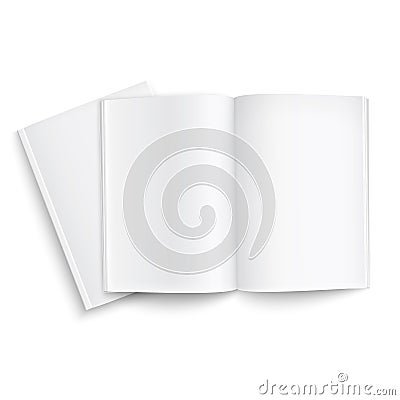 Couple of blank magazines template. Vector Illustration