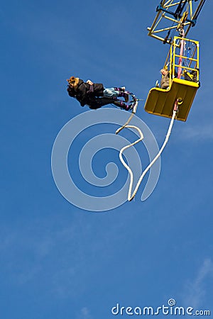 Couple Bungee jumping Editorial Stock Photo