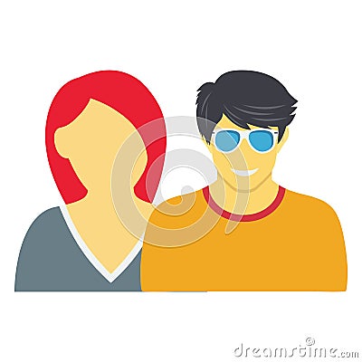 Couple Celebration Vector icon which can be easily modified or edit Vector Illustration